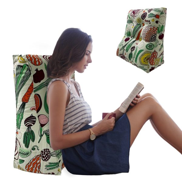 Curve Reading & Bed Sitting Pillow, Cotton, Back Support - Image 3