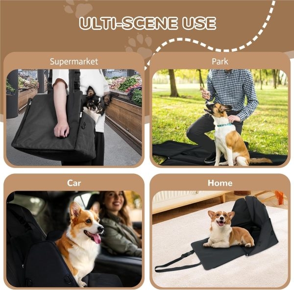 3 in 1 Dog Car Seat & Carrier for Small Dogs & Cats - Image 2