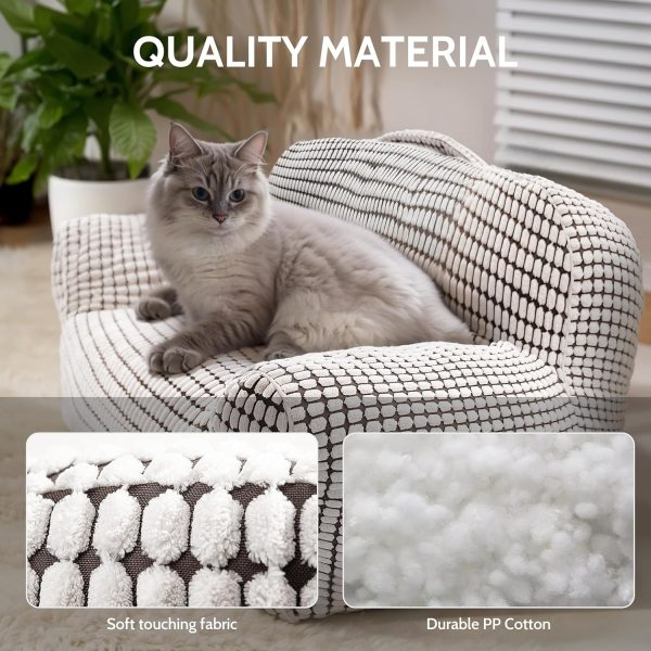 Modern Fluffy Cat & Small Dog Bed with Washable Cover - Image 5