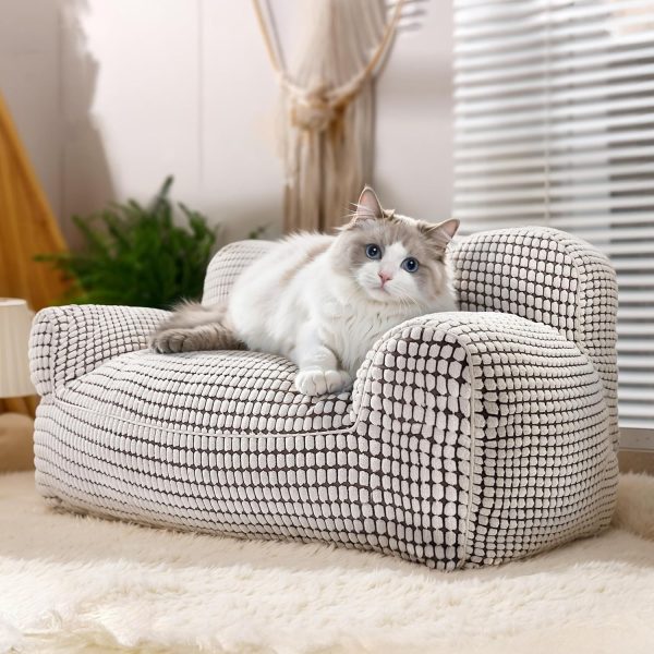 Modern Fluffy Cat & Small Dog Bed with Washable Cover - Image 8