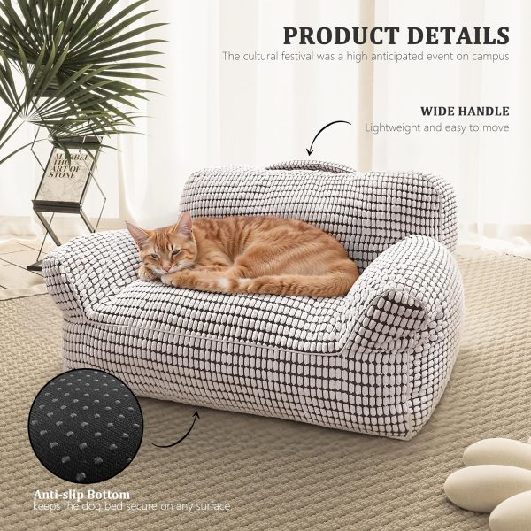 Modern Fluffy Cat & Small Dog Bed with Washable Cover - Image 10