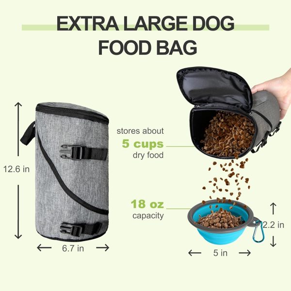 Dog Travel Bag Backpack with Dog Food Storage Container - Image 5