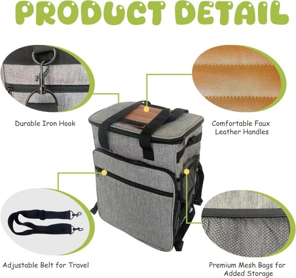 Dog Travel Bag Backpack with Dog Food Storage Container - Image 7