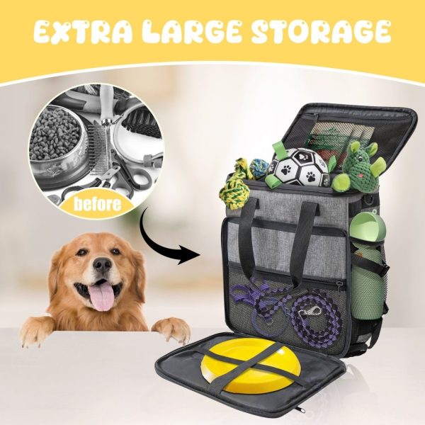 Dog Travel Bag Backpack with Dog Food Storage Container - Image 10