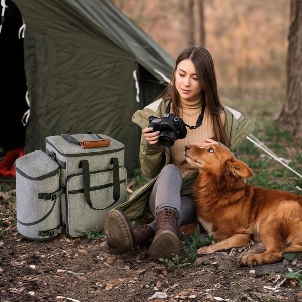 Dog Travel Bag Backpack with Dog Food Storage Container - Image 11