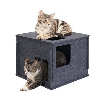 felt cat cave condo tunnel bed 3698