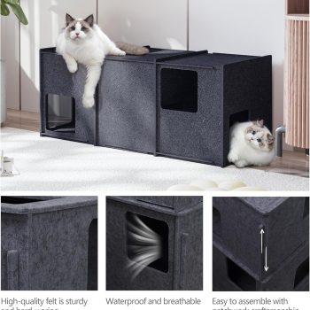 felt cat cave condo tunnel bed 3699