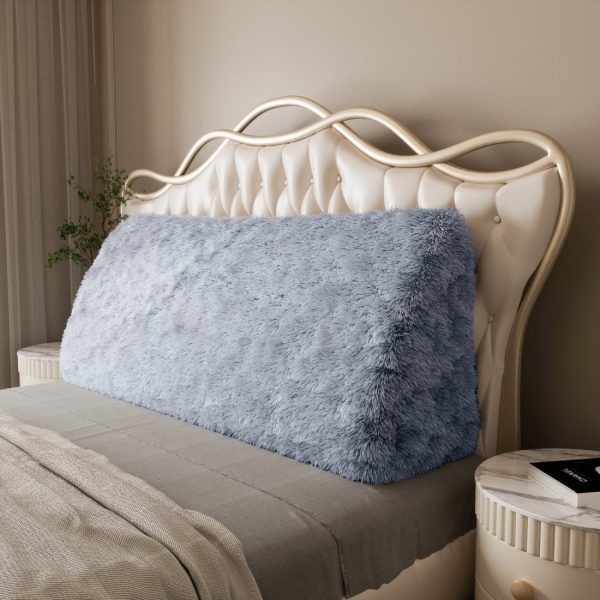 Headboard Wedge Pillow Large Reading Pillow Plush Blue - Image 2