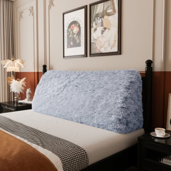 Headboard Wedge Pillow Large Reading Pillow Plush Blue - Image 9