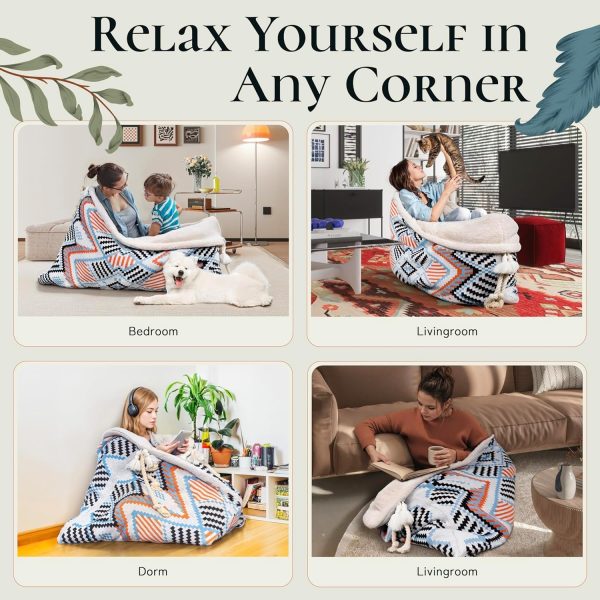 Unique Relaxing Human-Dog Bed: Multi-Use Anti-Anxiety Floor Cushion - Image 5