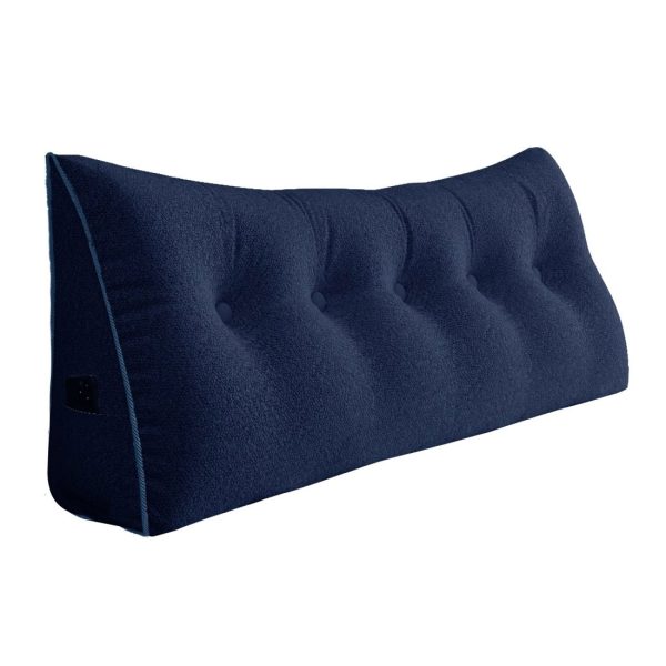 Large Headboard Reading Pillow for Bed Daybed Bolster Backrest Blue - Image 13