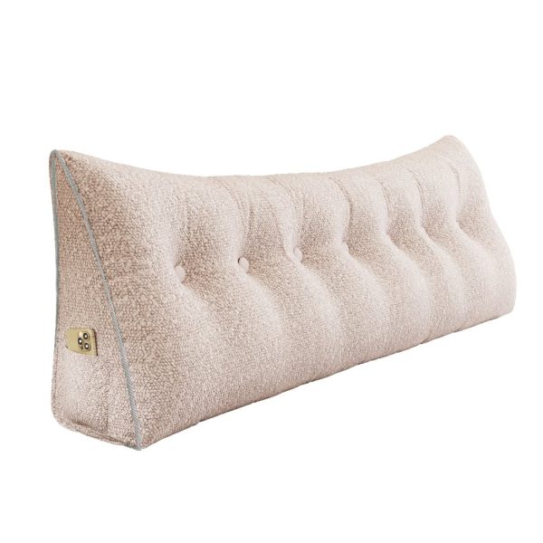 Large Wedge Reading Pillow for Bed Daybed Bolster Backrest Light Pink - Image 16