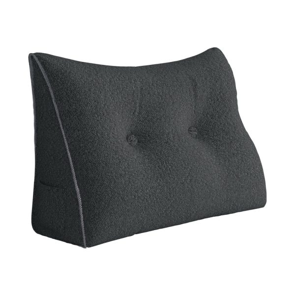 Large Headboard Reading Pillow for Bed Daybed Bolster Backrest Gray - Image 12