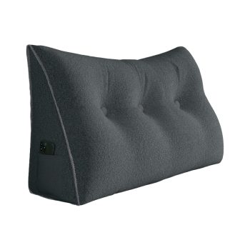 large headboard reading pillow gray 3976