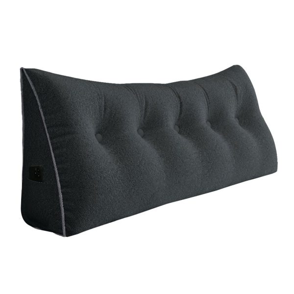 Large Headboard Reading Pillow for Bed Daybed Bolster Backrest Gray - Image 14