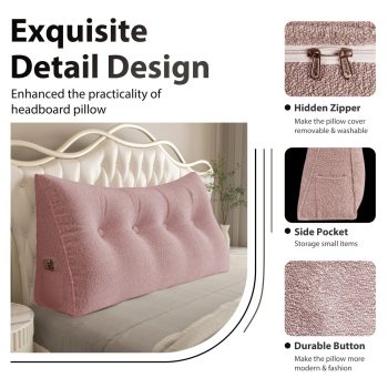 large headboard reading pillow pink 3939