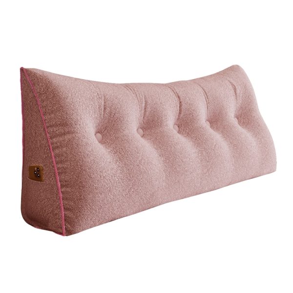 Large Headboard Reading Pillow for Bed Daybed Bolster Backrest Pink - Image 13