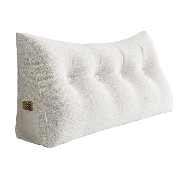 Large Headboard Reading Pillow for Bed Daybed Bolster Backrest White