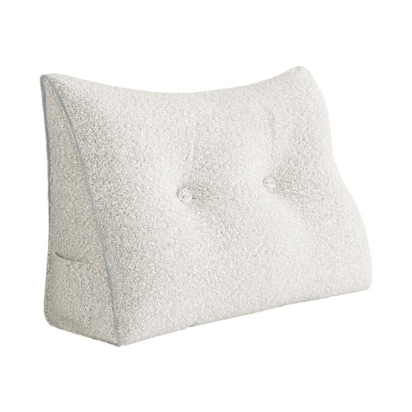 Large Headboard Reading Pillow for Bed Daybed Bolster Backrest White - Image 11