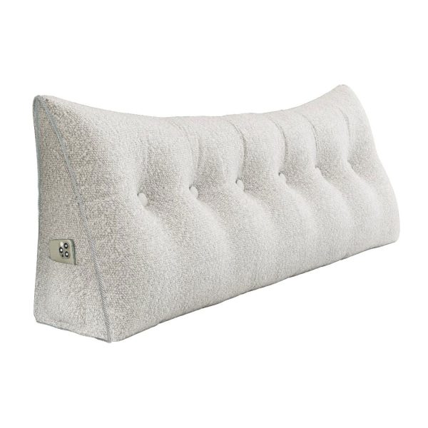 Large Headboard Reading Pillow for Bed Daybed Bolster Backrest White - Image 14