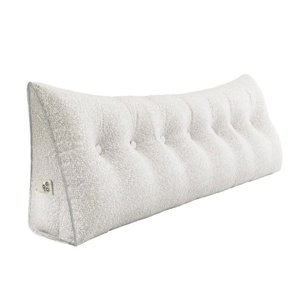 Large Headboard Reading Pillow for Bed Daybed Bolster Backrest White - Image 15