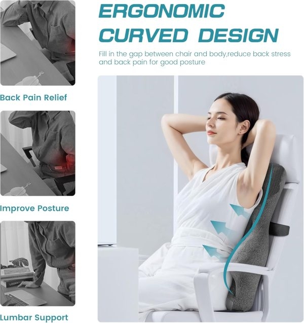 Office Chair Back Support, Ergonomic Lumbar Pillow, 3D Mesh - Image 4