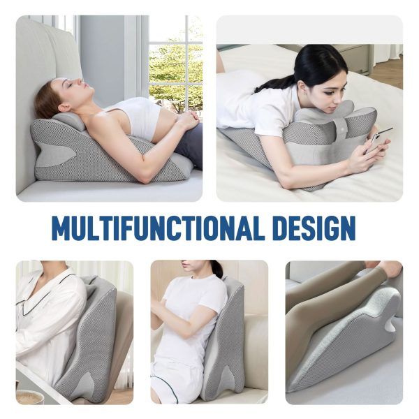 Y-Shaped Reading Pillow with Arm Rests & Memory Foam Support - Image 2