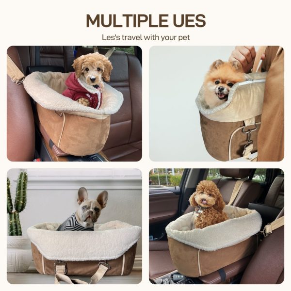 Small Dog Car Seat with Safety Belt for Front Seat - Image 3