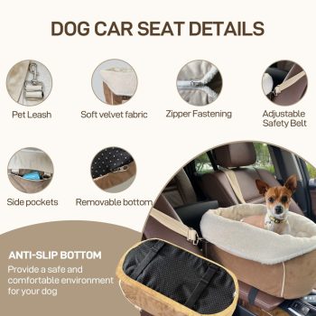 small dog car seat with safety belt 3858