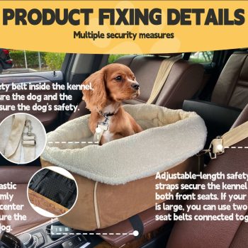 small dog car seat with safety belt 3861