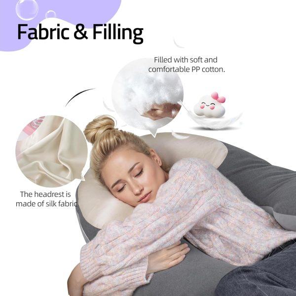 Full Body U-Shape Pillow for Side Sleepers & Reading - Image 11