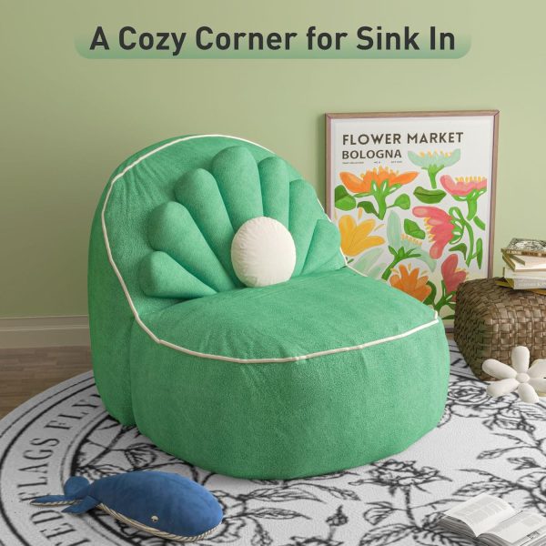 Cute Seashell Bean Bag Chair for Teens and Adults - Image 2